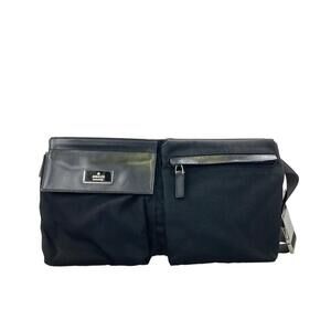 Gucci Double Pocket Belt Bag black body leather Bag
